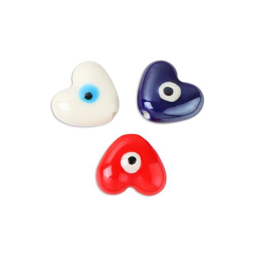 Uhranutí módní šperky, korálky, Porcelán, Srdce, DIY, více barev na výběr, 100PC/Bag, Prodáno By Bag
