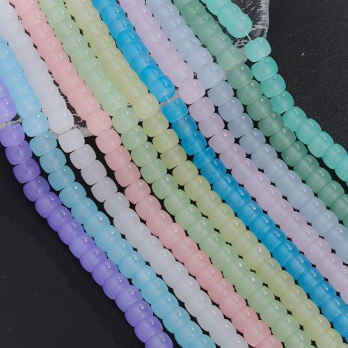 Perles en verre de mode, Seau, vernis au four, DIY, plus de couleurs à choisir, 7x9mm, Trou:Environ 2mm, 10Strandstoron/sac, Vendu par sac