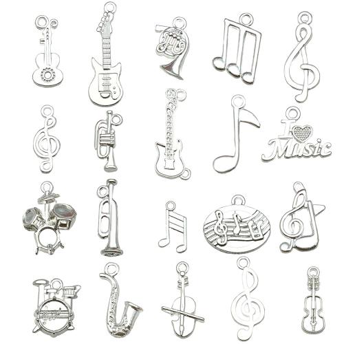 Musikinstrument Shaped Zinc Alloy Halsband, Zink Alloy, silver pläterad, DIY & olika stilar för val, Säljs av PC