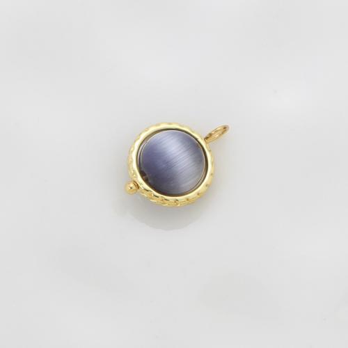 Cats Eye Häng, Mässing, med Cats Eye, plated, DIY, fler färger för val, nickel, bly och kadmium gratis, 15.20x10.50x8mm, Säljs av PC