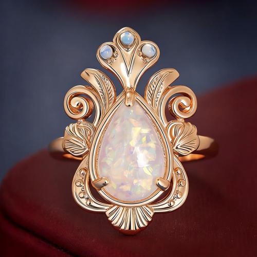 Mässing Finger Ring, med Harts, plated, olika storlek för val & för kvinna & ihålig, Säljs av PC