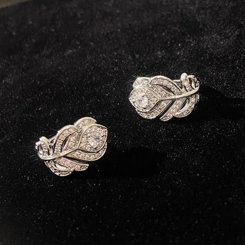 Kubik Zirkonium mikro bana Mässing Örhänge, plated, mode smycken & micro bana cubic zirconia & för kvinna, Säljs av Par