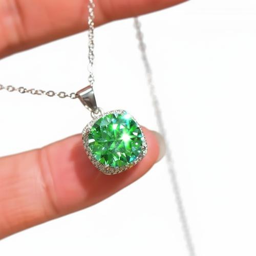 Cubic Zircon Micro Pave Mässing Halsband, plated, mode smycken & micro bana cubic zirconia & för kvinna, Längd Ca 45 cm, Säljs av PC