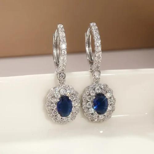 Kubik Zirkonium mikro bana Mässing Örhänge, plated, mode smycken & micro bana cubic zirconia & för kvinna, Säljs av Par