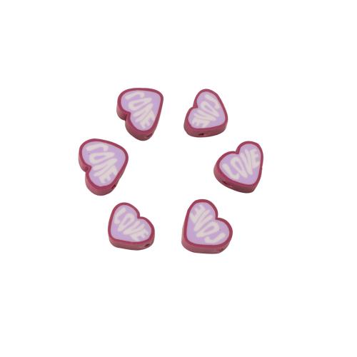 Polymerové hliněné mušlí, Polymer Clay, Srdce, DIY, smíšené barvy, 1000PC/Bag, Prodáno By Bag