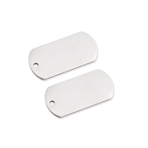 Rostfritt stål Tag Charm, 304 rostfritt stål, silver pläterad, DIY, silver, 10/Bag, Säljs av Bag