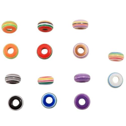 Randiga hartspärlor, Harts, DIY, fler färger för val, 100PC/Bag, Säljs av Bag