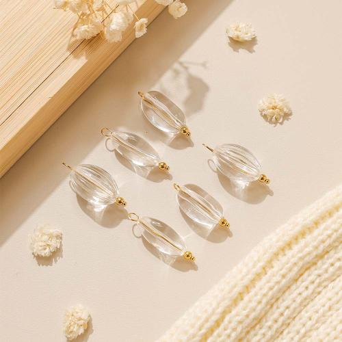 Crystal Hängen, 304 rostfritt stål, med Kristall, plated, DIY, klar, 10PC/Bag, Säljs av Bag