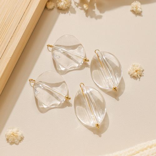 Crystal Hängen, 304 rostfritt stål, med Kristall, plated, DIY, klar, 10PC/Bag, Säljs av Bag