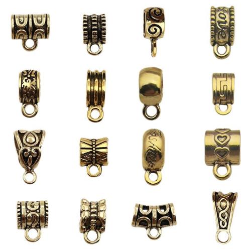 Zink Alloy Bail Pärlor, antik guldfärg pläterade, DIY & olika stilar för val, Säljs av PC