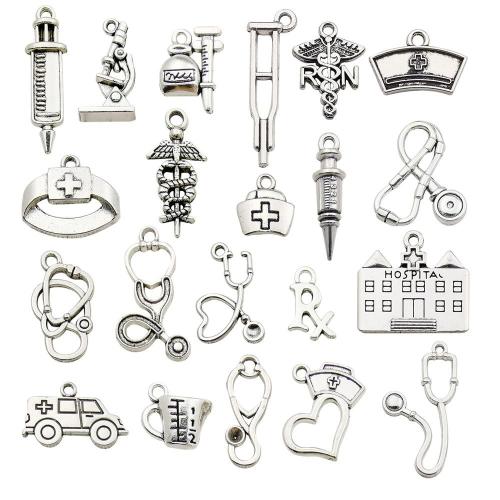 Zink Alloy Halsband, antik silver pläterad, DIY & olika stilar för val, Säljs av PC