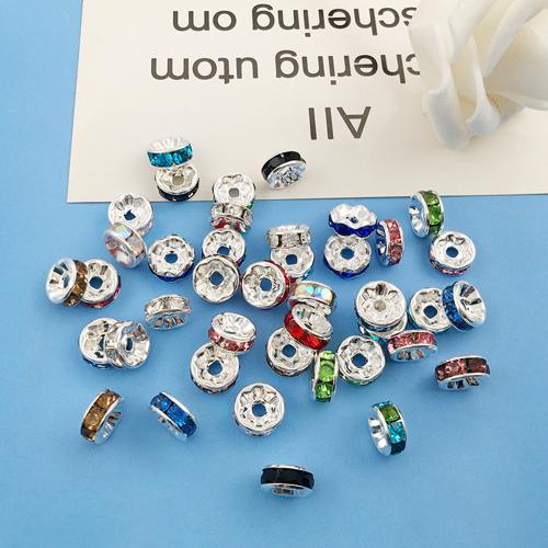 Zink Alloy Spacer Pärlor, DIY & med strass, fler färger för val, Säljs av PC