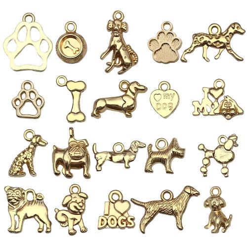 Zink Alloy Animal Hängen, Hund, KC guldfärg pläterade, DIY & olika stilar för val, Säljs av PC