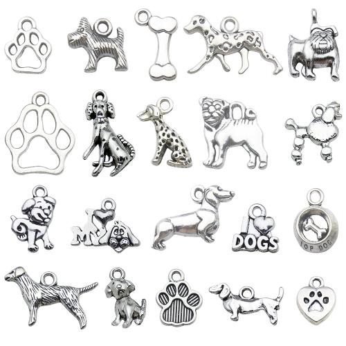 Zink Alloy Animal Hängen, Hund, antik silver pläterad, DIY & olika stilar för val, Säljs av PC