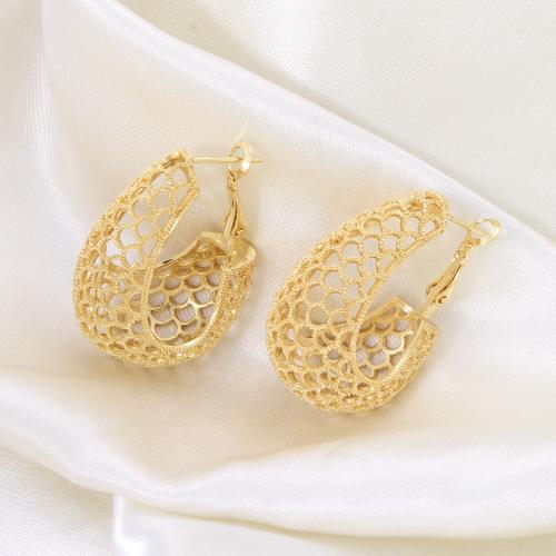 Blås Leverback örhänge, Mässing, plated, mode smycken, gyllene, nickel, bly och kadmium gratis, 39x30x20mm, Säljs av PC