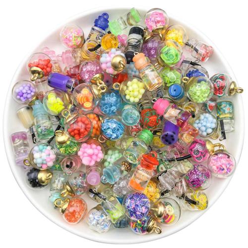 Glas Hänge, epoxi klistermärke, DIY & olika stilar för val, blandade färger, Säljs av PC