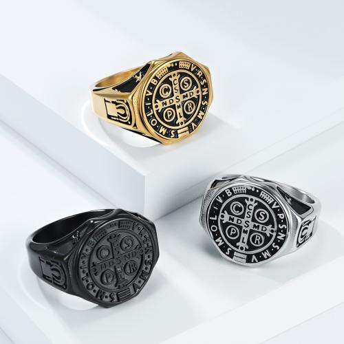 Stal nierdzewna 304 Pierścionek, Powlekane, różnej wielkości do wyboru & dla człowieka & przyczerniony, dostępnych więcej kolorów, rozmiar:8-12, sprzedane przez PC