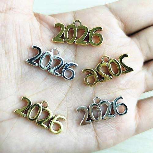 Zink Alloy Alphabet Hängen, Alfabetsbokstav, plated, DIY, fler färger för val, 24x12mm, 100PC/Bag, Säljs av Bag