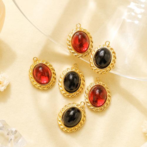 Crystal Hängen, 304 rostfritt stål, med Kristall, plated, DIY, fler färger för val, 10PC/Bag, Säljs av Bag