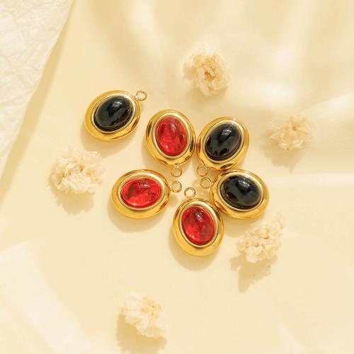 Crystal Hängen, 304 rostfritt stål, med Kristall, plated, DIY, fler färger för val, 10PC/Bag, Säljs av Bag