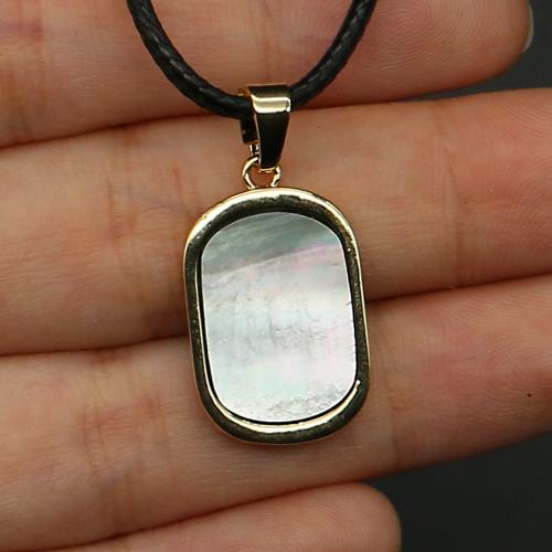 Shell Halsband, med PU & Mässing, Geometriskt mönster, guldfärg pläterade, mode smycken & Unisex, fler färger för val, Längd Ca 19 inch, Säljs av PC