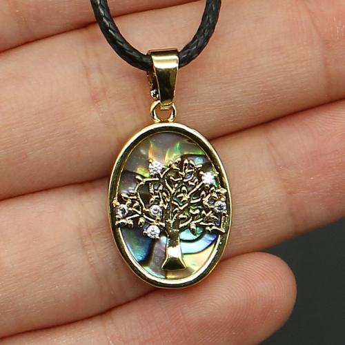 Shell Halsband, med PU & Mässing, Oval, guldfärg pläterade, mode smycken & Unisex & med strass, fler färger för val, Längd Ca 19 inch, Säljs av PC