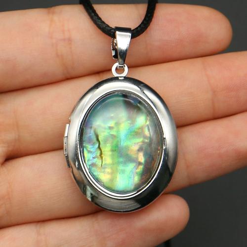 Havsöra MEDALJONG halsband, med PU & Mässing, Oval, plated, mode smycken & Unisex & olika stilar för val, Längd Ca 19 inch, Säljs av PC