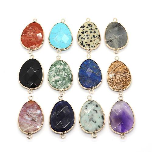 Gemstone nascóirí, le Prás, neamhrialta, DIY & ábhair éagsúla do rogha & ilghnéitheach, 38x22mm, Díolta De réir PC