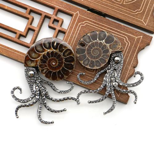 Shell Halsband, med Zink Alloy, Bläckfisk, plated, DIY & olika stilar för val, 68x54mm, Säljs av PC