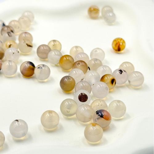 Gemstone Smycken Pärlor, Kinesisk målning Sten, DIY, blandade färger, 8mm, 47PC/Strand, Såld Per 38 cm Strand