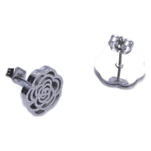 Rostfritt stål Stud Örhängen, 304 rostfritt stål, Rose, plated, mode smycken, fler färger för val, Säljs av Par