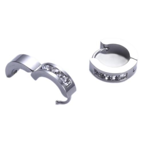 Huggie Ohrreifen, 304 Edelstahl, plattiert, Modeschmuck & Micro pave Zirkonia, keine, verkauft von Paar