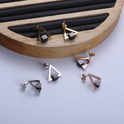 Rostfritt stål Stud Örhängen, 304 rostfritt stål, plated, mode smycken, fler färger för val, Säljs av Par