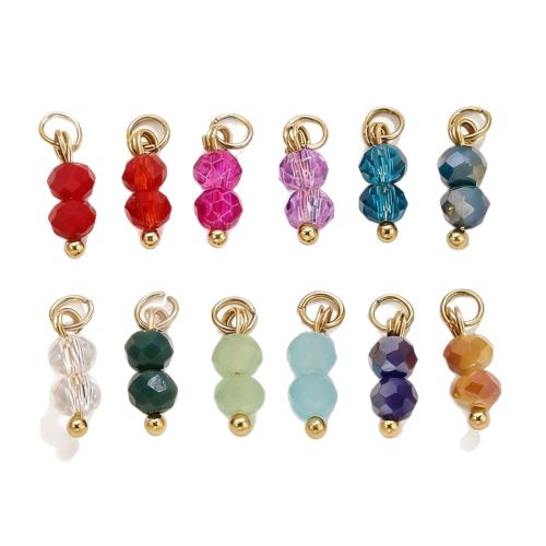 Crystal Hängen, 304 rostfritt stål, med Kristall, DIY & fasetterad, fler färger för val, 12x4.40mm, 10PC/Bag, Säljs av Bag