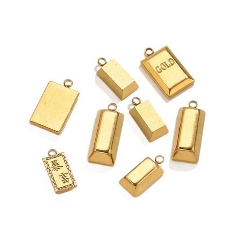 Rostfritt stål Smycken Hängen, 304 rostfritt stål, Geometriskt mönster, guldfärg pläterade, DIY & olika stilar för val, 5PC/Bag, Säljs av Bag
