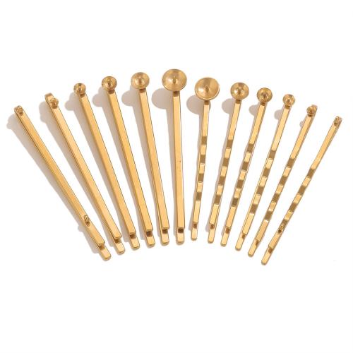 Vlasy Clip Nálezy, 304 Stainless Steel, barva pozlacený, DIY & různé styly pro výběr, Prodáno By PC