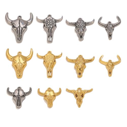 Nerezová ocel Šperky Přívěsky, 304 Stainless Steel, Roh, DIY & různé styly pro výběr, 5PC/Bag, Prodáno By Bag