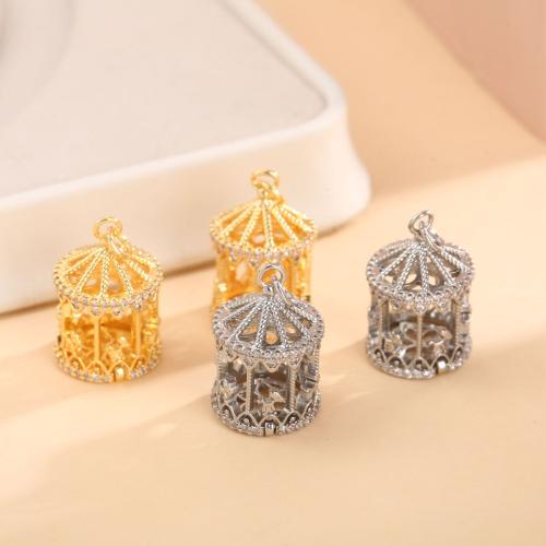 Zink Alloy Halsband, guldfärg pläterade, DIY & micro bana cubic zirconia, fler färger för val, 14x20mm, Säljs av PC