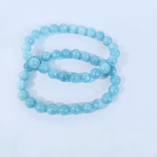 Bracelets de pierres précieuses, aigue-marine, bijoux de mode, bleu, Longueur 21 cm, Vendu par PC