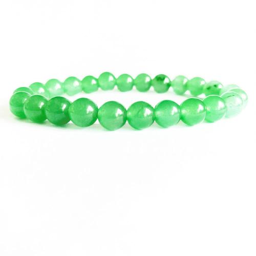 Bracelets de pierres précieuses, aventurine vert, bijoux de mode, vert, 8mm, Longueur 19 cm, Vendu par PC