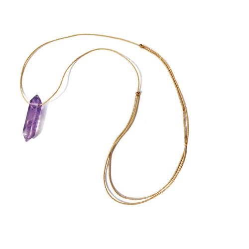 Gemstone smycken halsband, Natursten, med Knut Sladd, mode smycken, fler färger för val, Längd Ca 70 cm, Säljs av PC