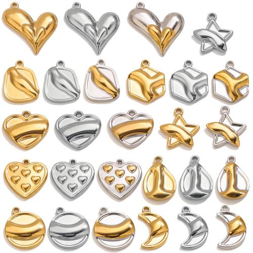 Nerezová ocel Šperky Přívěsky, 304 Stainless Steel, DIY & různé styly pro výběr, 10PC/Lot, Prodáno By Lot