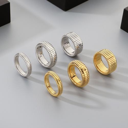 Stal nierdzewna 304 Pierścionek, Powlekane, dla obu płci & różnej wielkości do wyboru, dostępnych więcej kolorów, rozmiar:7-10, sprzedane przez PC