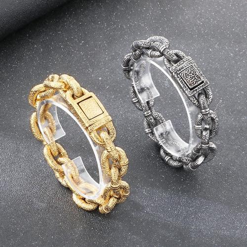 Acier inoxydable 304 bracelet, Placage, le style de punk & pour homme, plus de couleurs à choisir, Longueur Environ 9 pouce, Vendu par PC