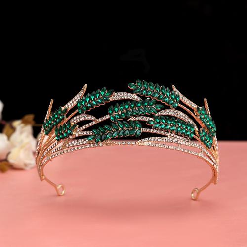 Zinc Alloy Hair Band Wheat plated for woman & with rhinestone Sold By PC