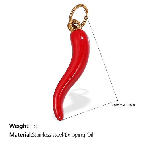 Rustfrit stål smykker Vedhæng, 304 rustfrit stål, guldfarve belagt, du kan DIY & forskellige stilarter for valg & Micro Pave cubic zirconia & emalje, Solgt af PC