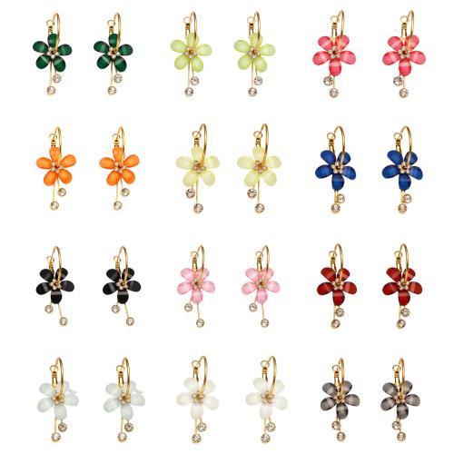 樹脂のイヤリング, 304ステンレススチール, とともに 樹脂, ゴールドメッキ, ファッションジュエリー & マイクロパヴェジルコニア, 無色, 売り手 ペア