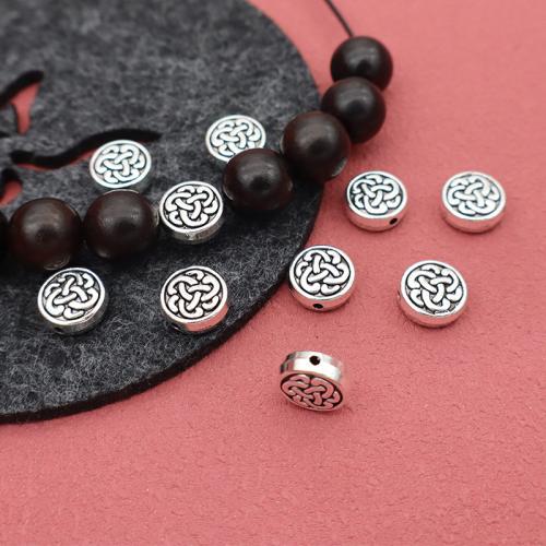 Zink Alloy Spacer Pärlor, silver pläterad, DIY, 9.50x4mm, 100PC/Bag, Säljs av Bag