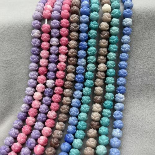 Perline conchiglia colorate naturalmente, Shell Powder, Fiore, DIY, nessuno, 6.50mm, 100PC/borsa, Venduto da borsa