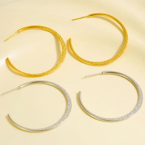 Rostfritt stål Stud Örhängen, 304 rostfritt stål, plated, mode smycken, fler färger för val, 40x40mm, Säljs av Par